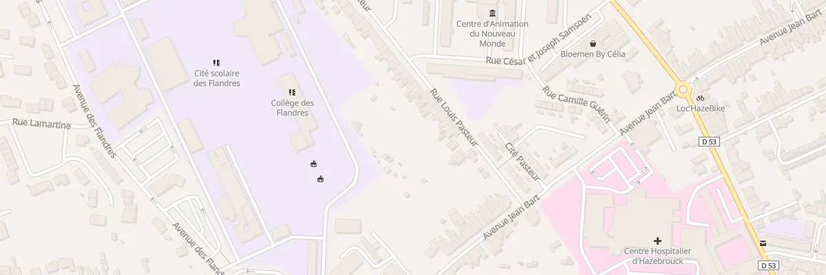 Plan du 21 Rue Louis Pasteur à Hazebrouck