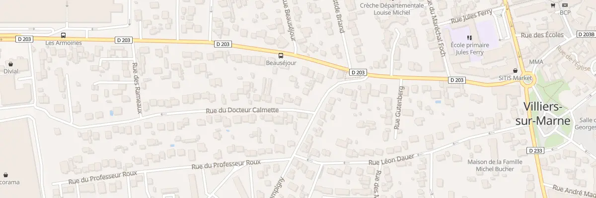 Plan du 4 Rue du Docteur Calmette à Villiers-sur-Marne