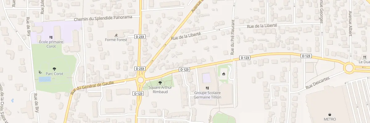 Plan du 15 Rue Fusilles de Chateaubriant à Chennevières-sur-Marne
