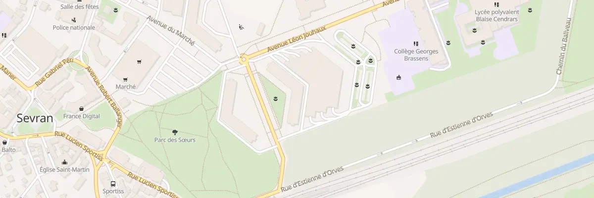 Plan du 18 Av Berlioz à Sevran