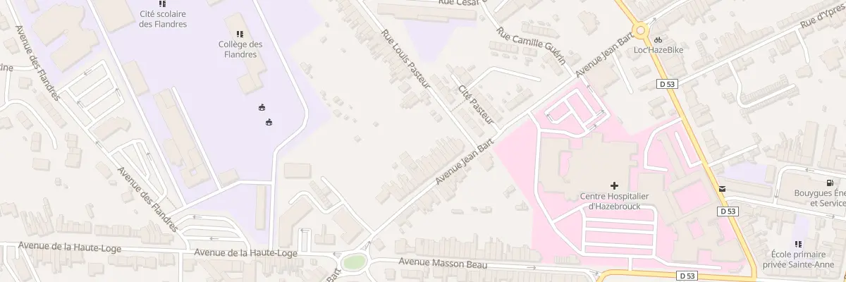 Plan du 91 Av Jean Bart à Hazebrouck