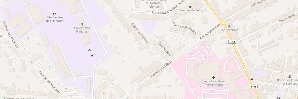 Plan du 5 Rue Louis Pasteur à Hazebrouck