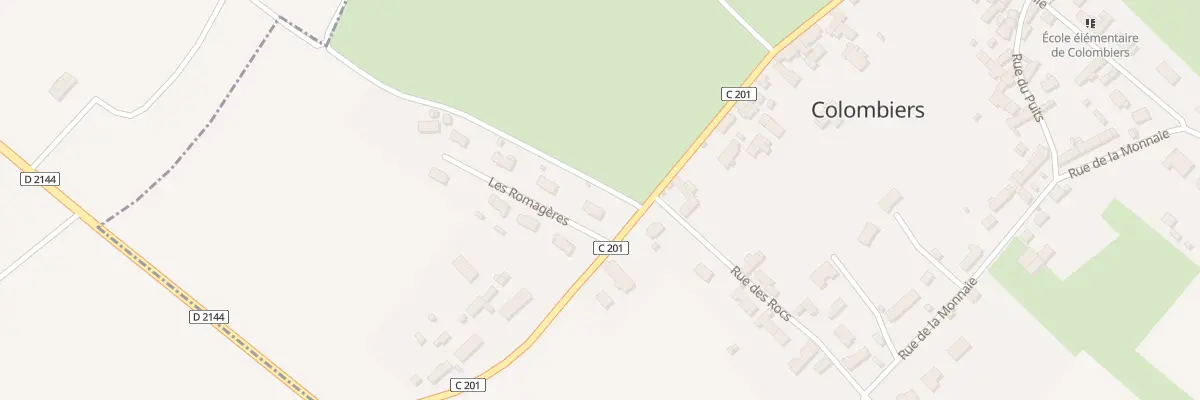 Plan du 1 Les Romagères à Colombiers