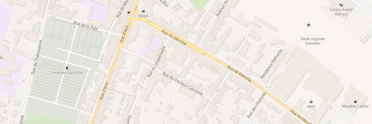 Plan du 16 Rue de Merville à Hazebrouck