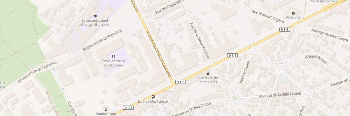 Plan du 6 Av P Vaillant Couturier à Villepinte