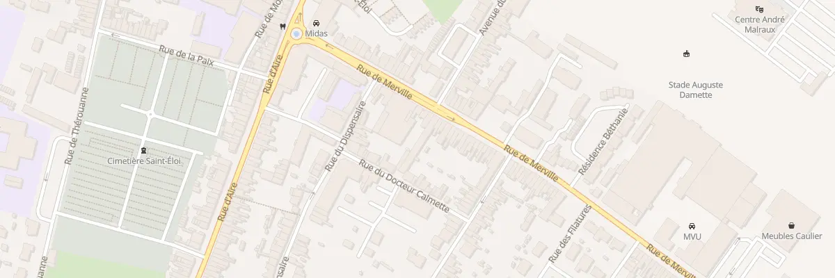 Plan du 18 Rue de Merville à Hazebrouck