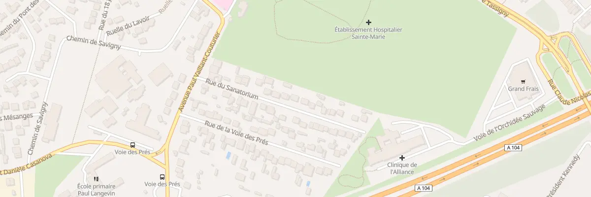 Plan du 21 Rue du Sanatorium à Villepinte