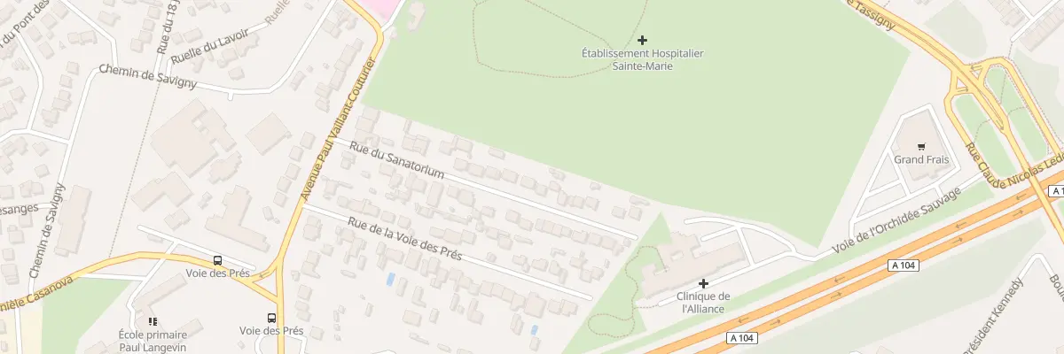 Plan du 25 Rue du Sanatorium à Villepinte