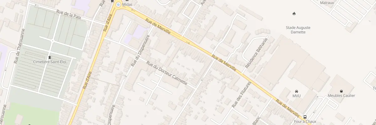 Plan du 34 Rue de Merville à Hazebrouck