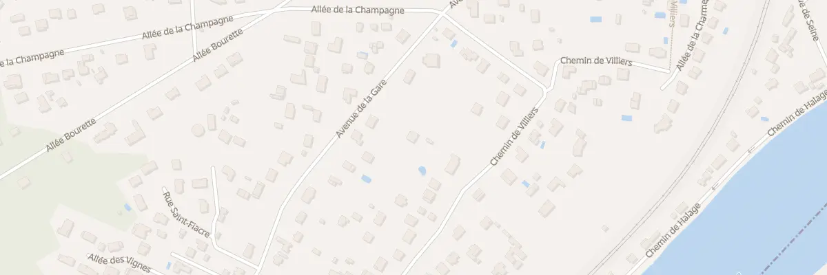 Plan du 1136 Av de la Gare à Saint-Fargeau-Ponthierry