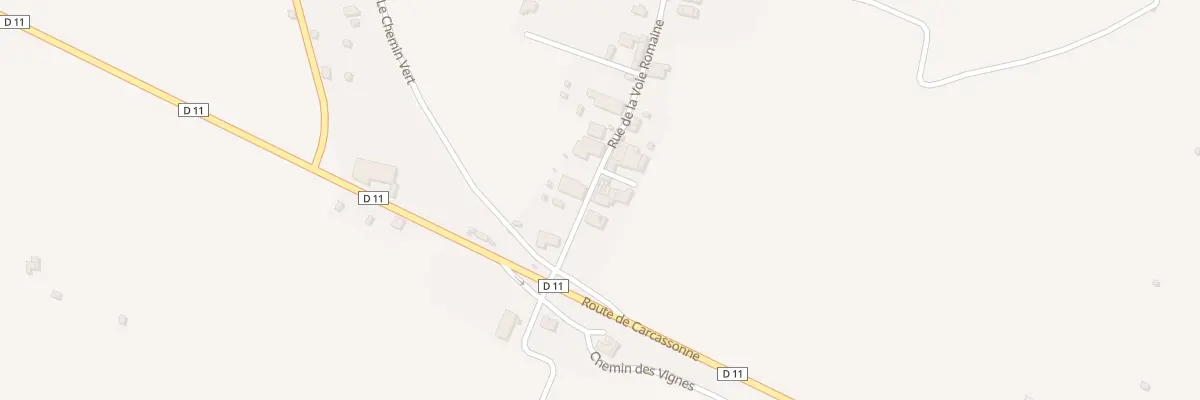 Plan de la Rue de la Voie Romaine à Laure-Minervois