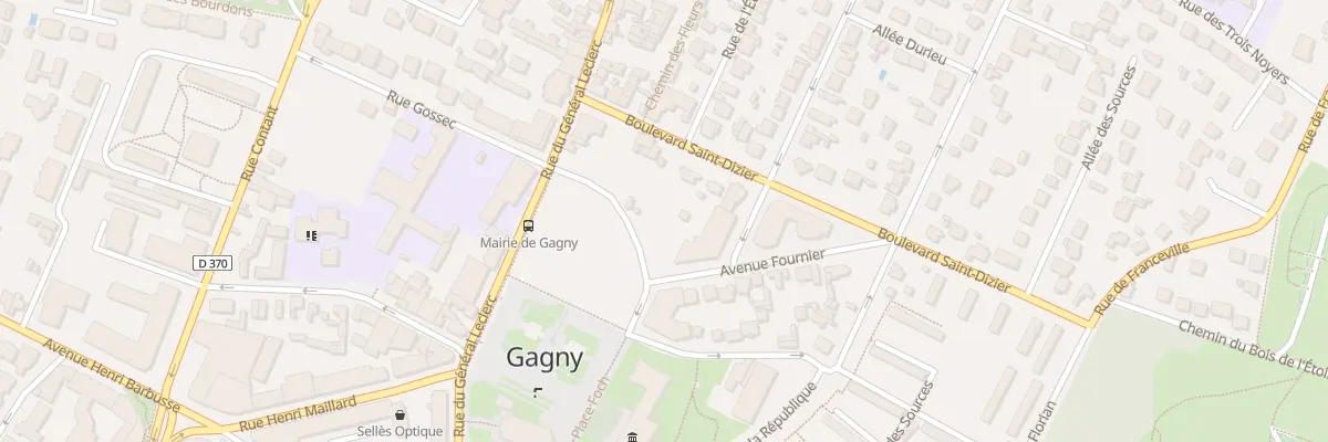 Plan du 9 Av Fournier à Gagny