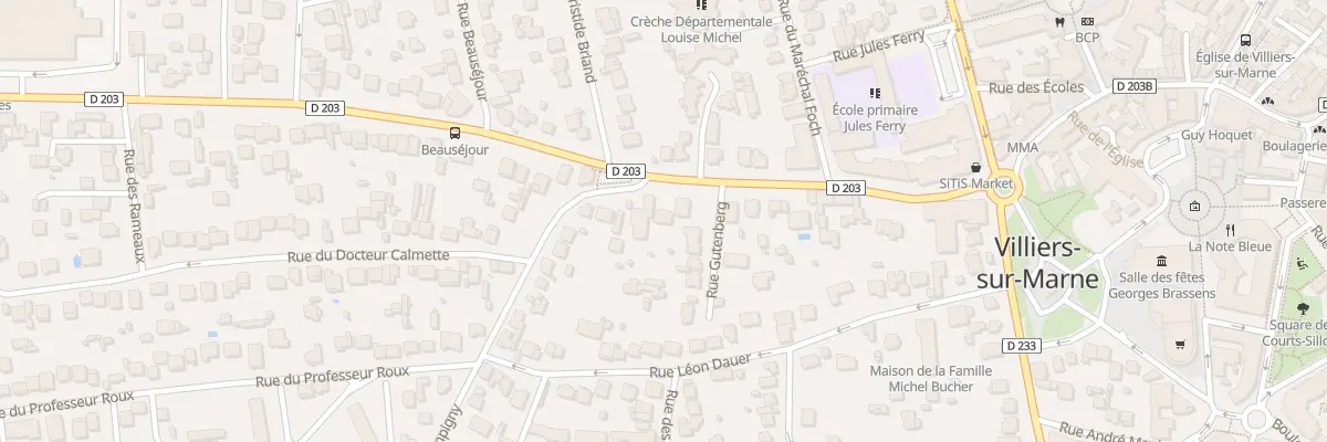 Plan du 2 Rue du Général de Gaulle à Villiers-sur-Marne