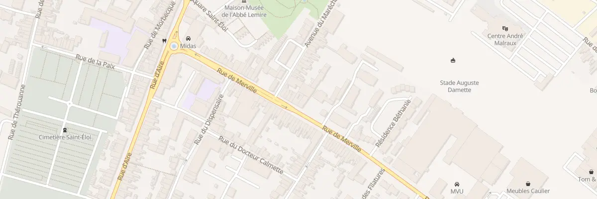 Plan du 25 Rue de Merville à Hazebrouck