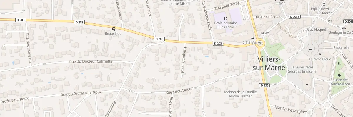 Plan du 2B Rue Gutenberg à Villiers-sur-Marne