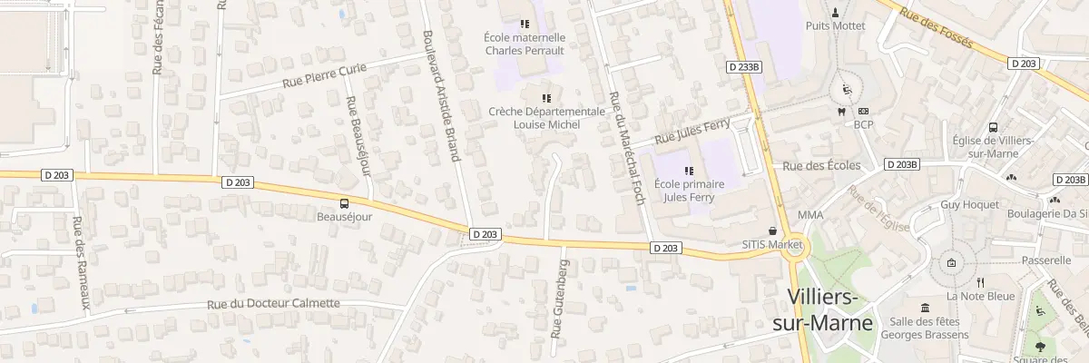 Plan du 8 All du Château à Villiers-sur-Marne