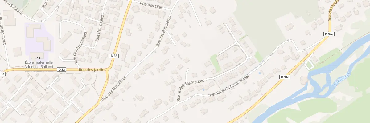 Plan du 13 Rue le Pre des Hautes à Boussy-Saint-Antoine