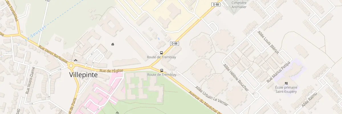 Plan du 2 Rte de Tremblay à Villepinte