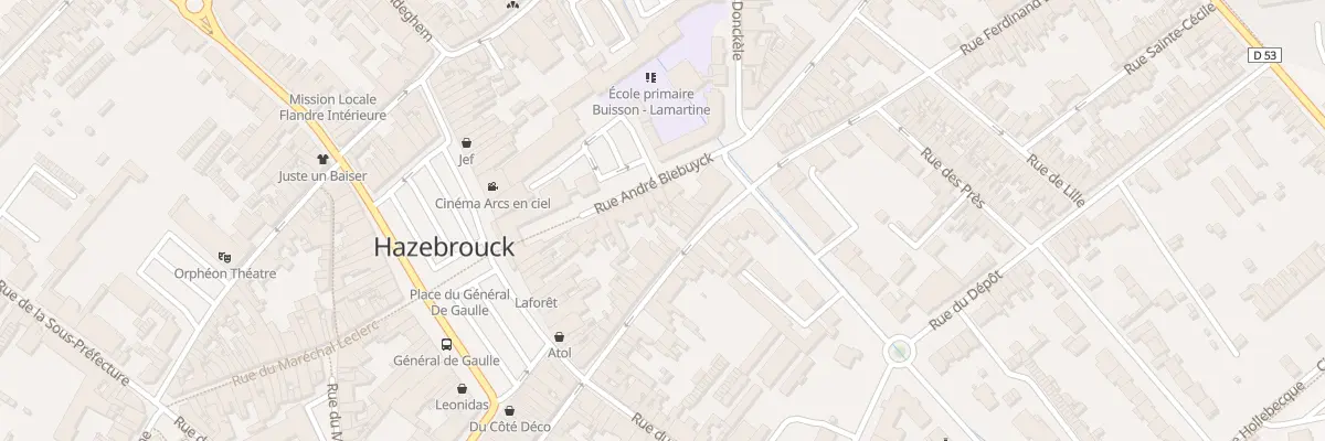 Plan du 10 Rue André Biebuyck à Hazebrouck