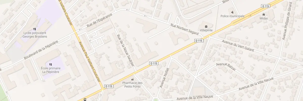 Plan du 169 Bd Robert Ballanger à Villepinte