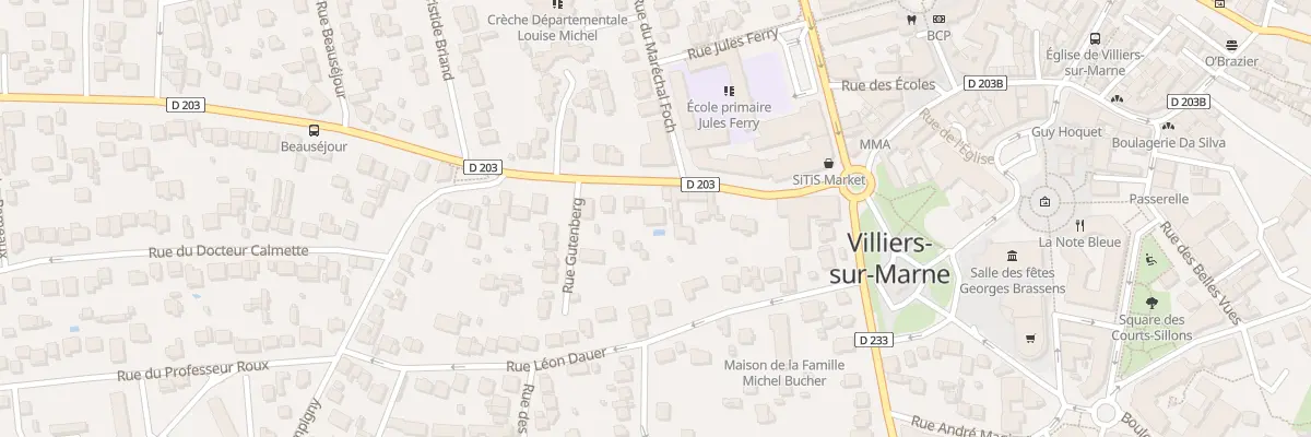 Plan du 14 Rue du Général de Gaulle à Villiers-sur-Marne