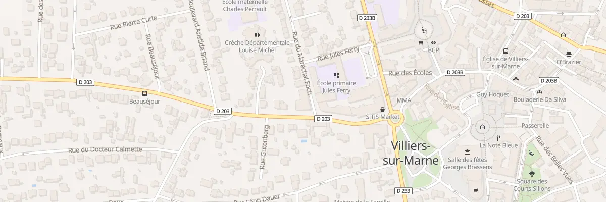 Plan du 15 Rue du Général de Gaulle à Villiers-sur-Marne