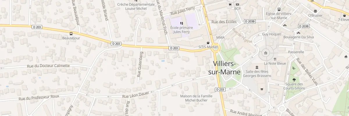 Plan du 20 Rue du Général de Gaulle à Villiers-sur-Marne
