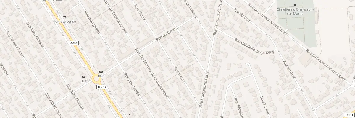 Plan du 20 Rue Henry à Ormesson-sur-Marne