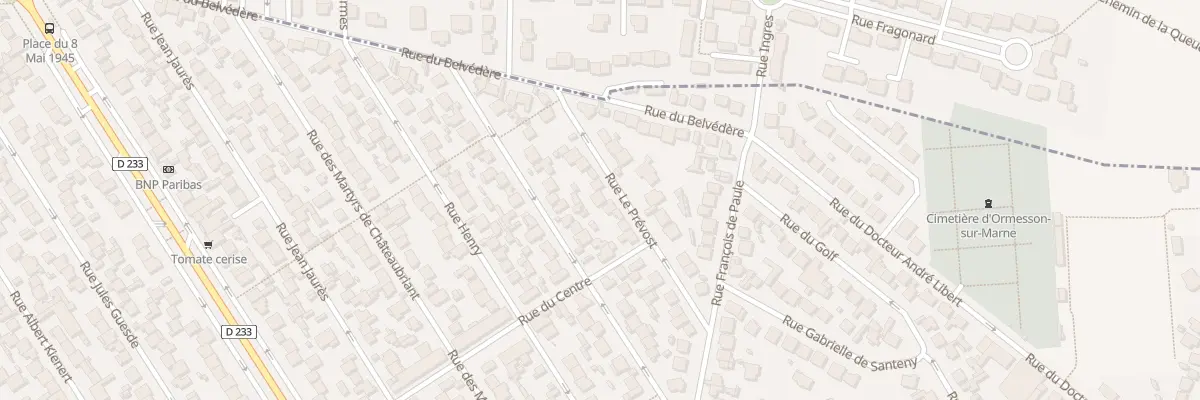 Plan du 27 Rue le Prévost à Ormesson-sur-Marne