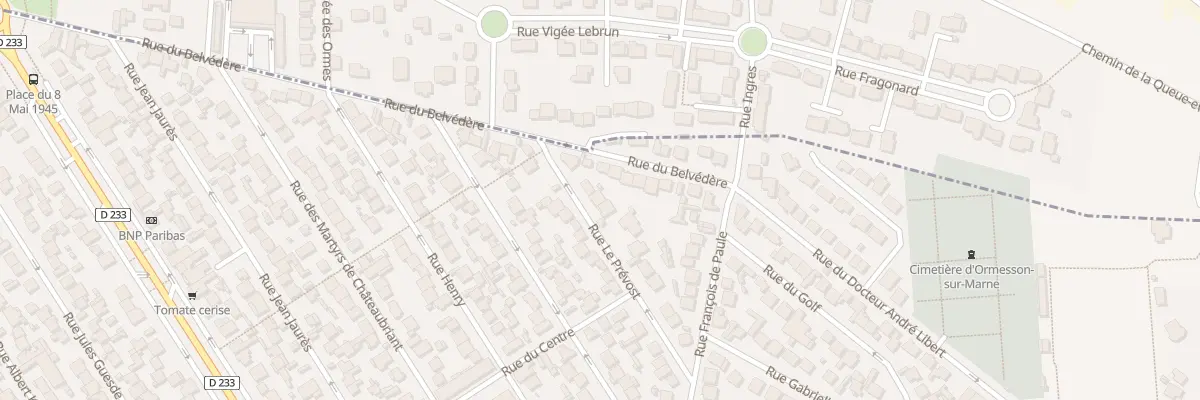 Plan du 26 Rue le Prévost à Ormesson-sur-Marne