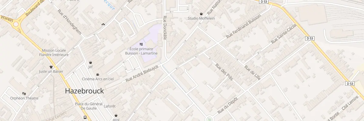 Plan du 7 Rue Ferdinand Buisson à Hazebrouck