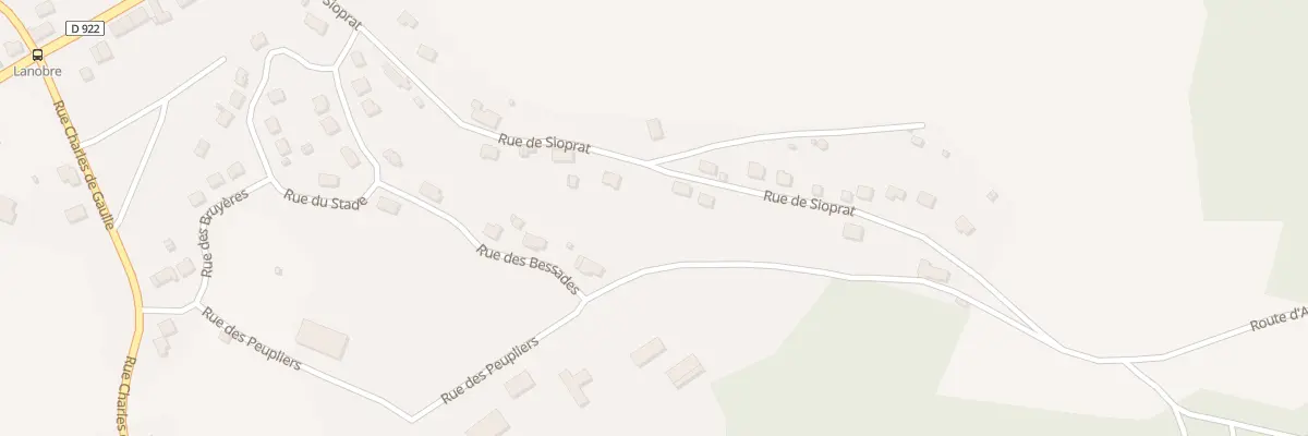 Plan du 398 Rue de Sioprat à Lanobre