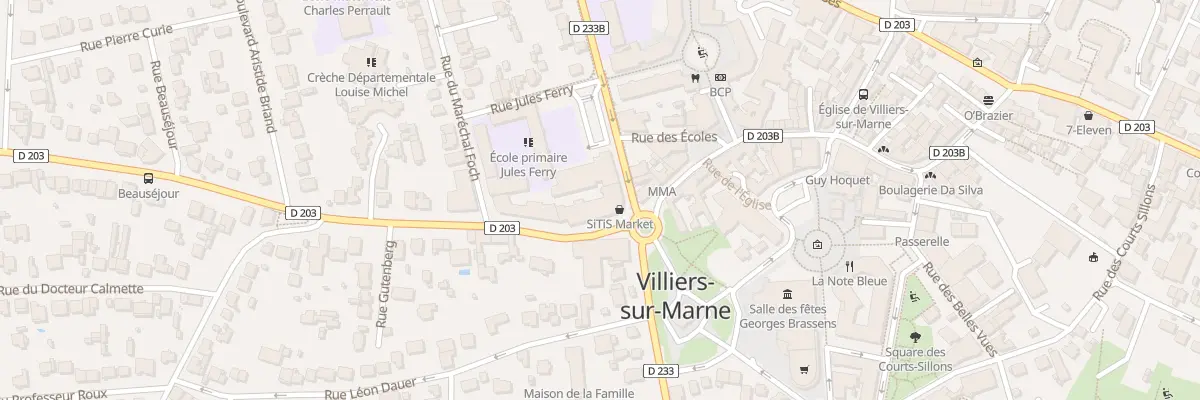Plan du 3 Rue Maurice Berteaux à Villiers-sur-Marne