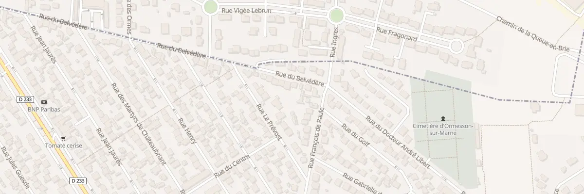 Plan du 83 Rue du Belvédère à Ormesson-sur-Marne