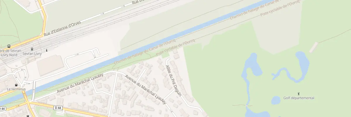 Plan du 3 All du Pré Deguin à Sevran