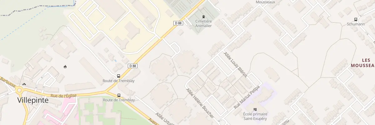 Plan du 1 Sq Jacques Babinet à Villepinte