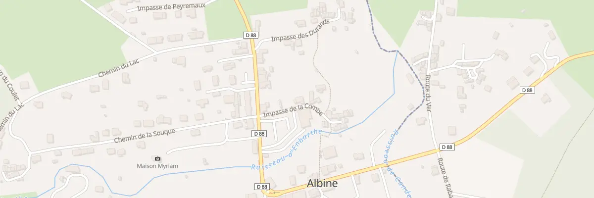 Plan du 1 Imp de la Combe à Albine