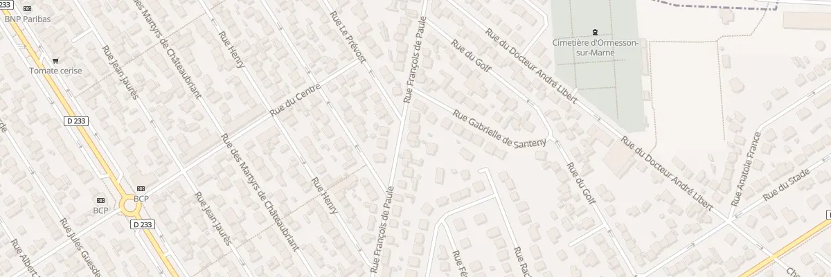 Plan du 72 Rue François de Paule à Ormesson-sur-Marne
