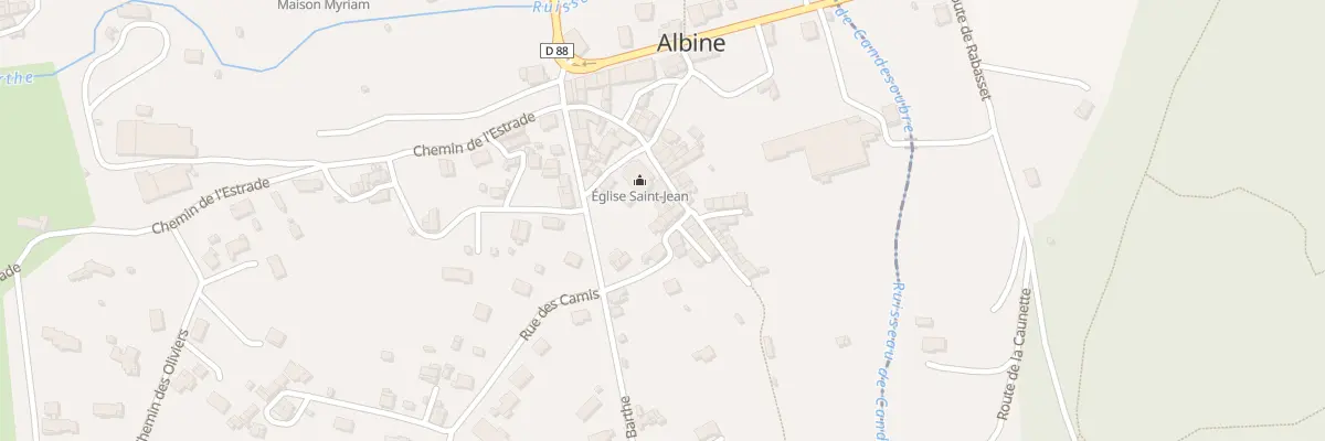 Plan du 6 Rue du midi à Albine