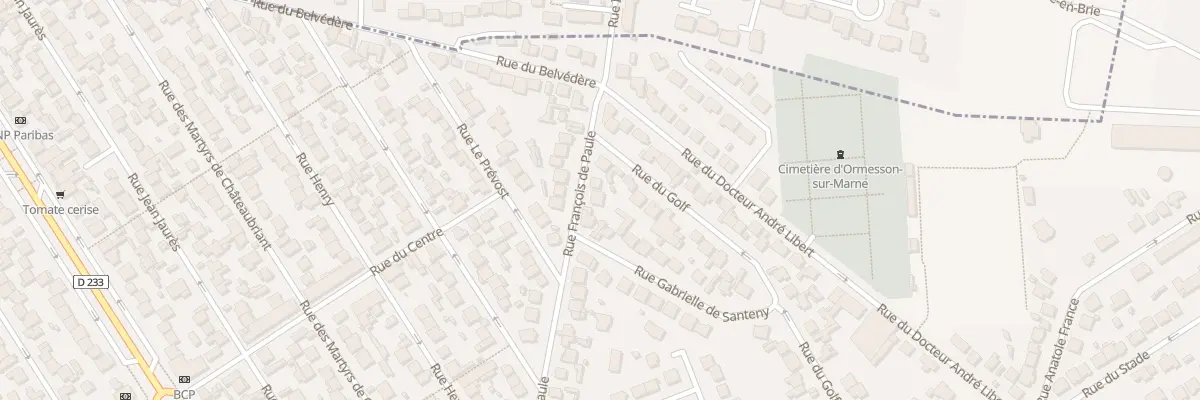 Plan du 84 Rue François de Paule à Ormesson-sur-Marne