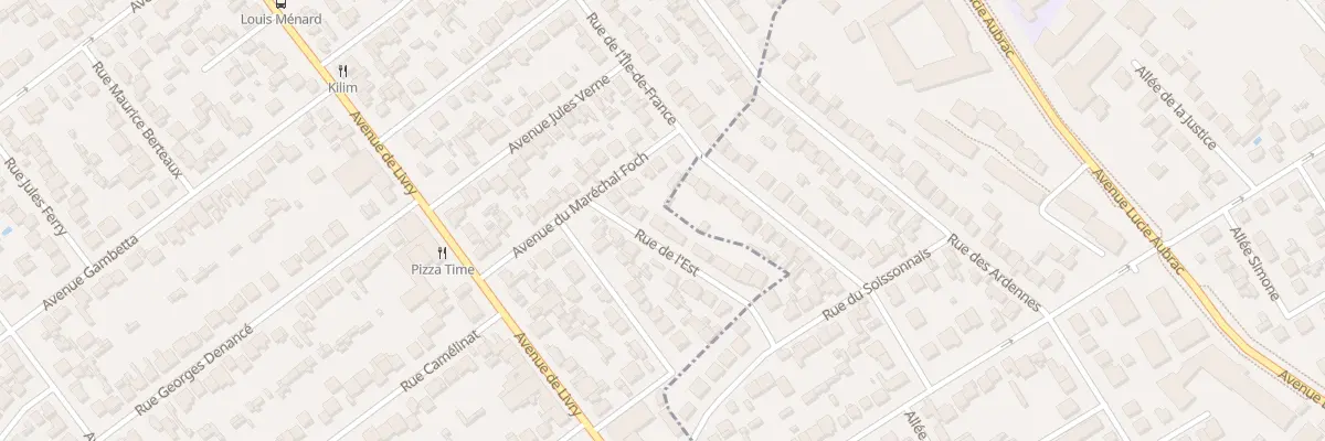 Plan du 5 Rue de l’Est à Sevran