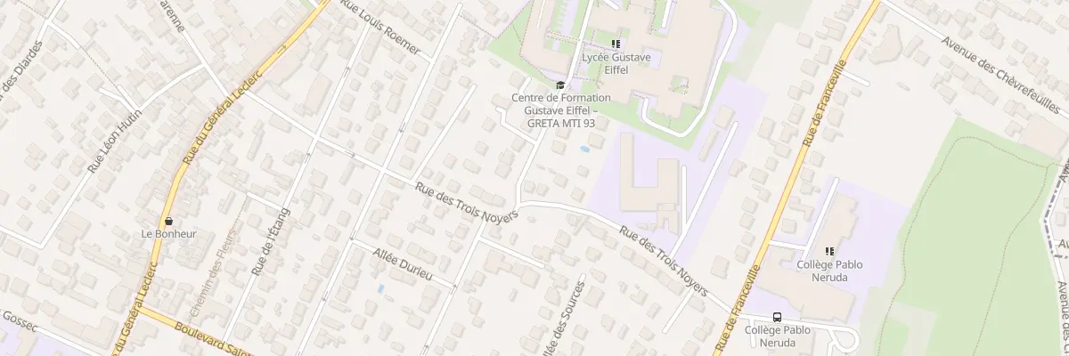 Plan du 17 Rue des Trois Noyers à Gagny