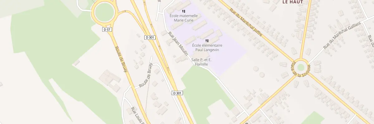 Plan du 1 Rue Jean Moulin à Houdain