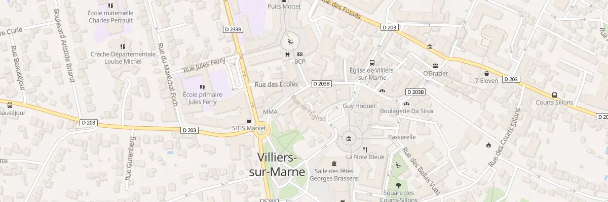 Plan du 34 Rue du Général de Gaulle à Villiers-sur-Marne