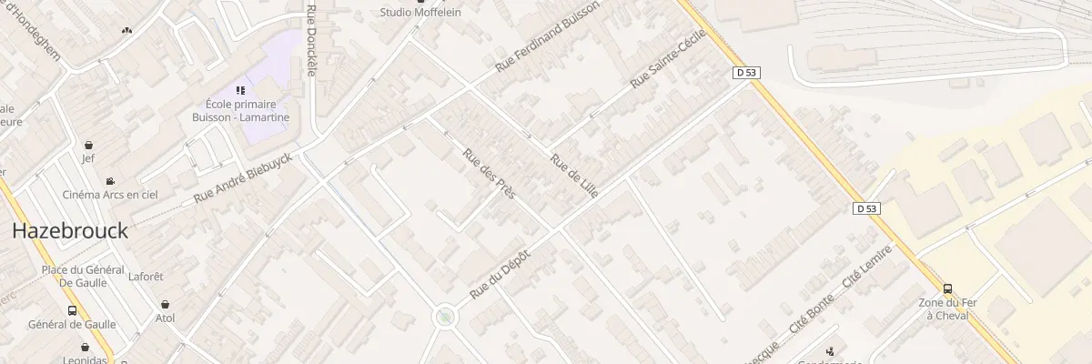 Plan du 44 Rue de Lille à Hazebrouck