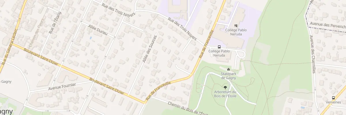 Plan du 15T Rue de Franceville à Gagny