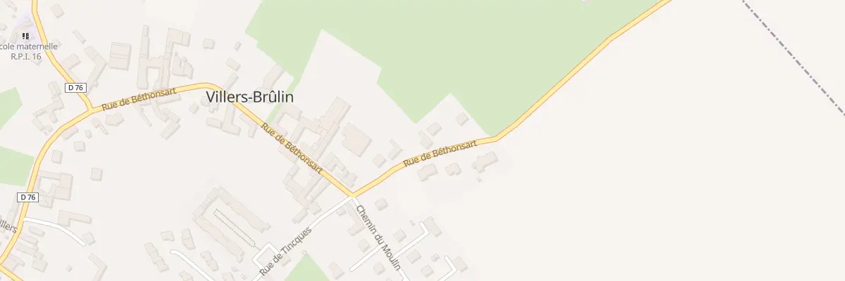 Plan du 412 Rue de Béthonsart à Villers-Brûlin