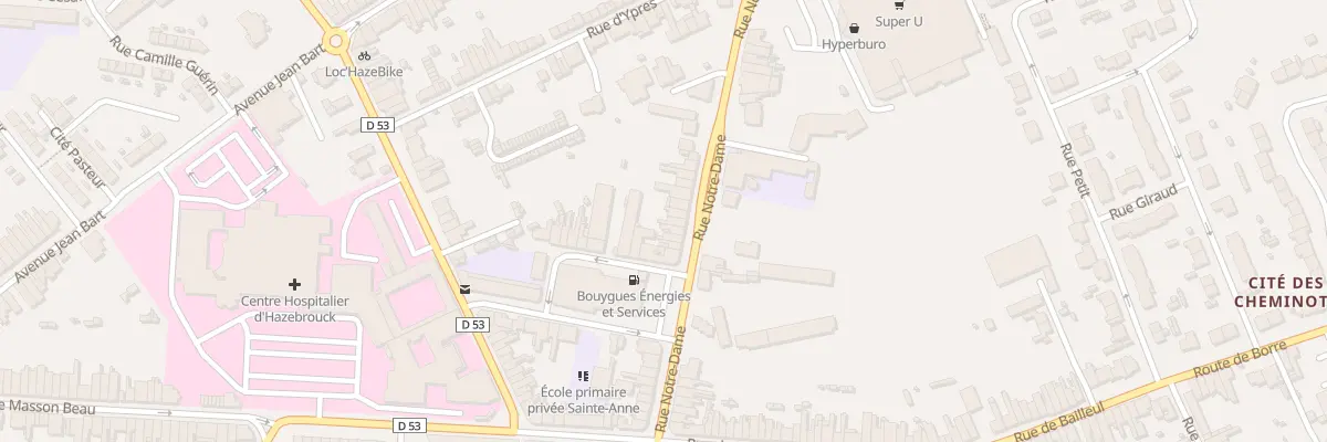 Plan du 55 Rue Notre Dame à Hazebrouck