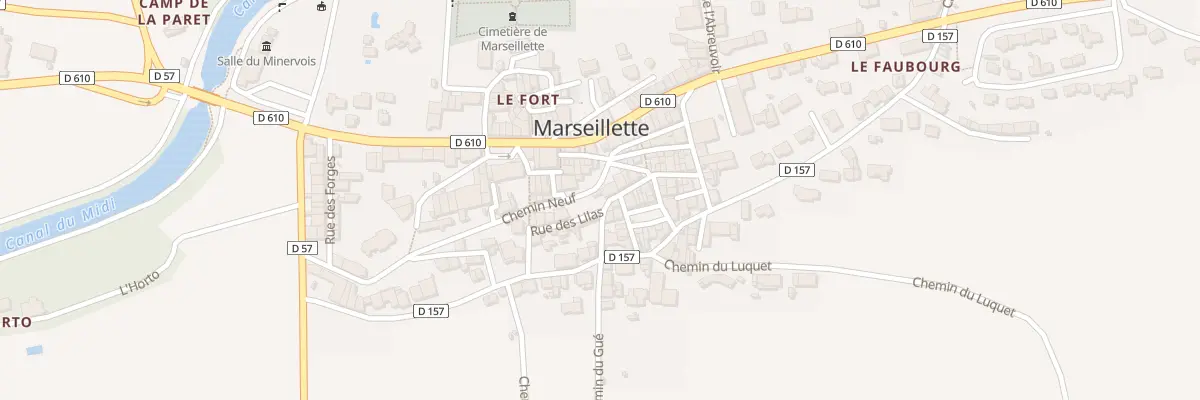 Plan du 3 Rue du Midi à Marseillette