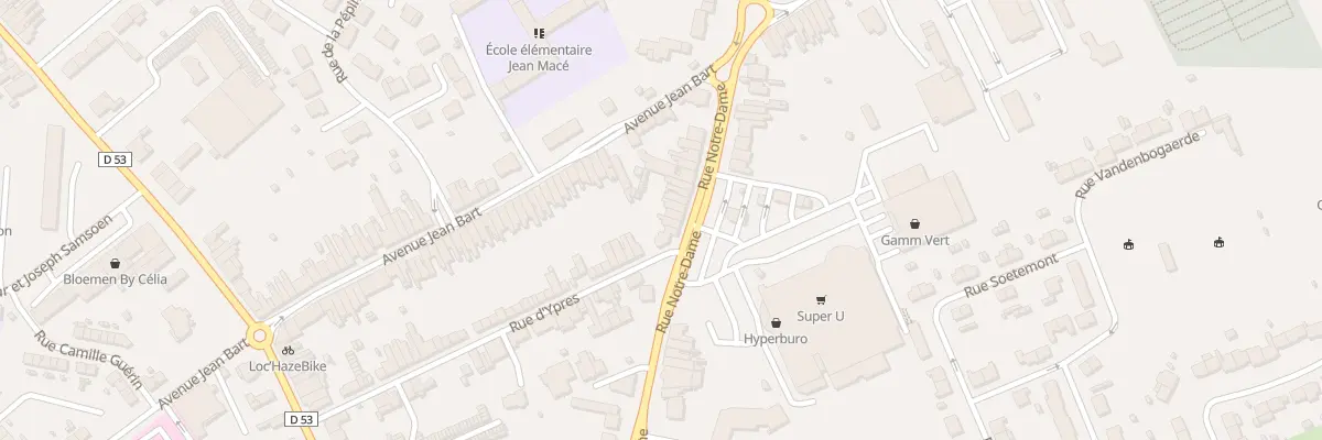 Plan du 93 Rue Notre Dame à Hazebrouck